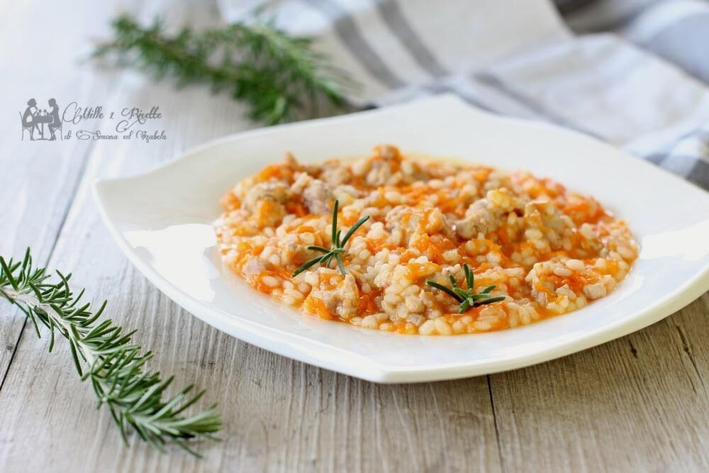 Risotto zucca e salsiccia