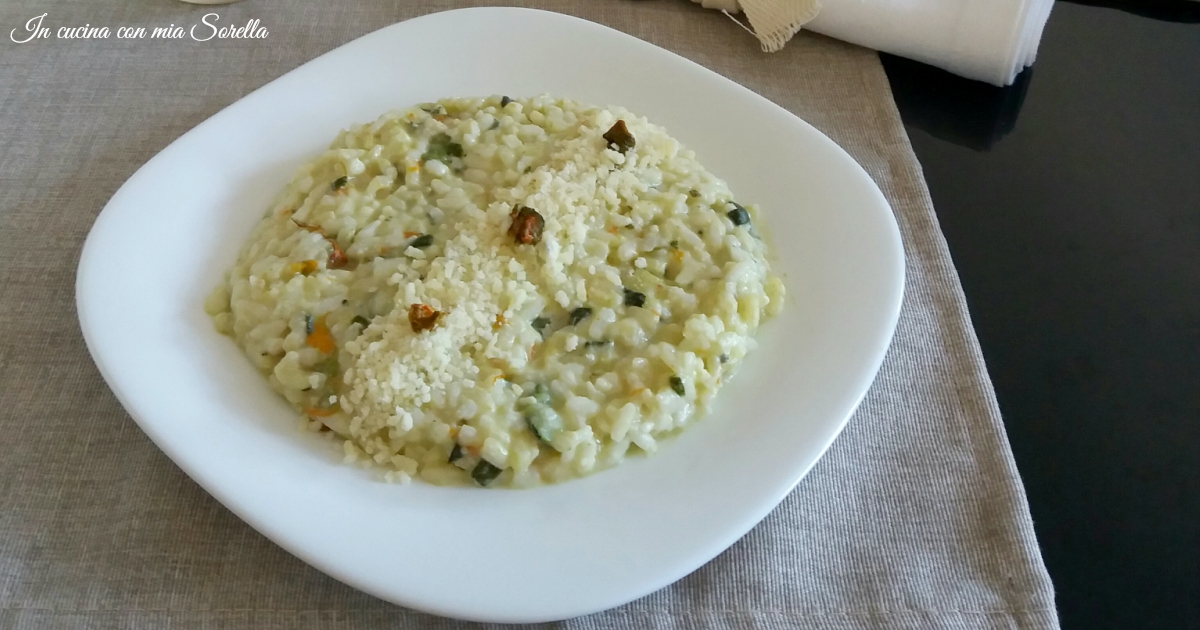 Risotto zucchine e fiori di zucca