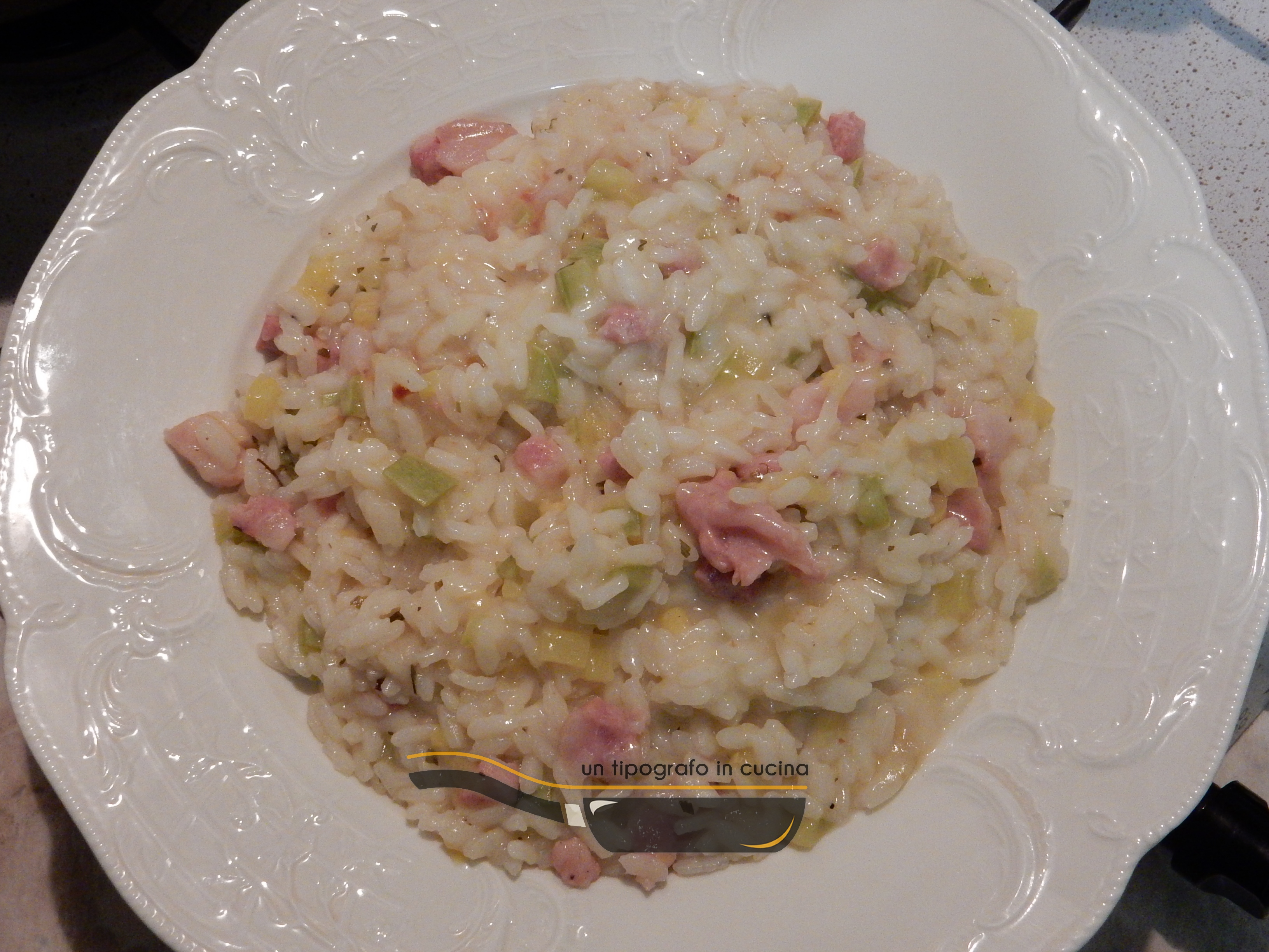 Risotto zucchine e pancetta…