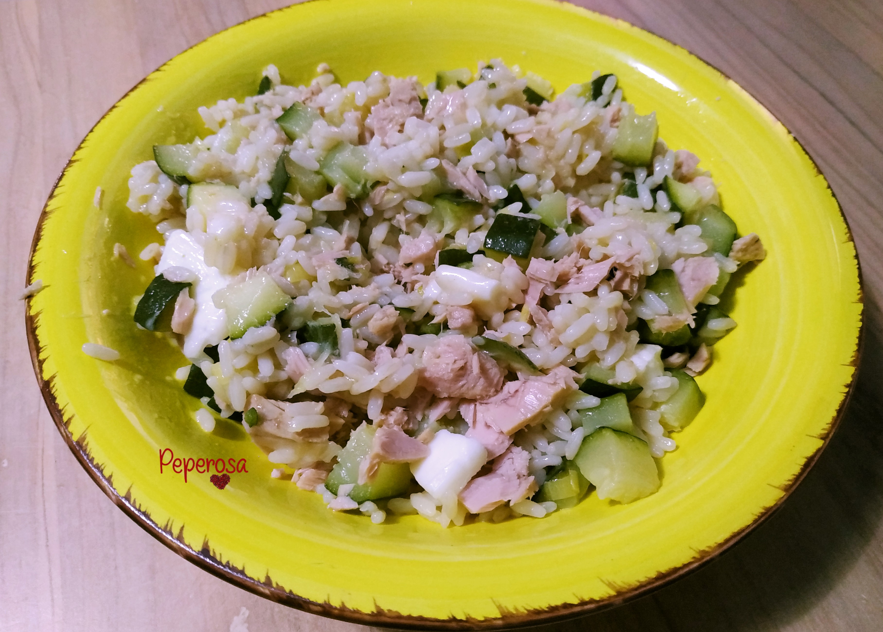 Risotto zucchine, tonno e taleggio