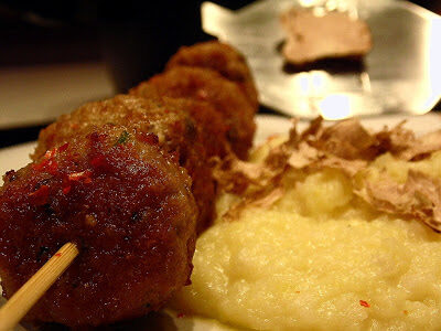 Ritartufiamo? Polpette di vitello con purè di topinambur e tartufo bianco