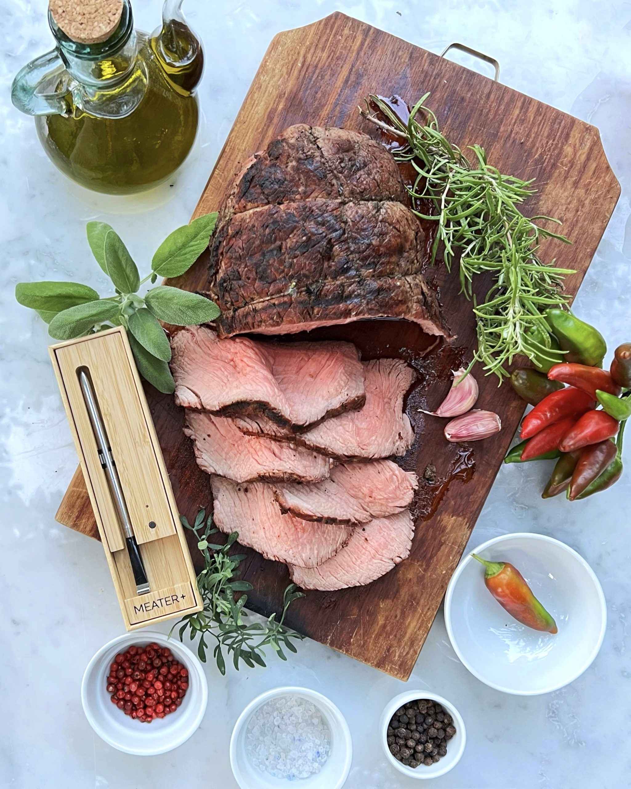Roast beef al barbecue alle erbe e senape