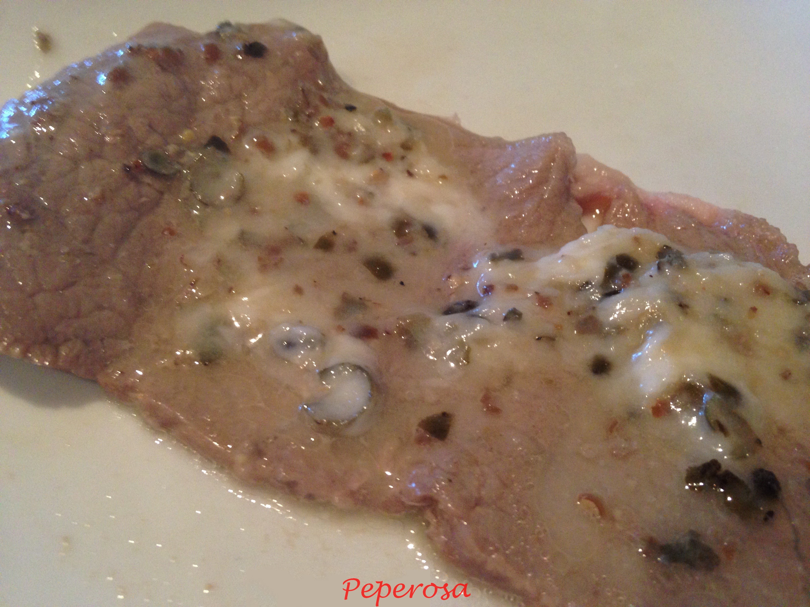 Roastbeef al pepe verde