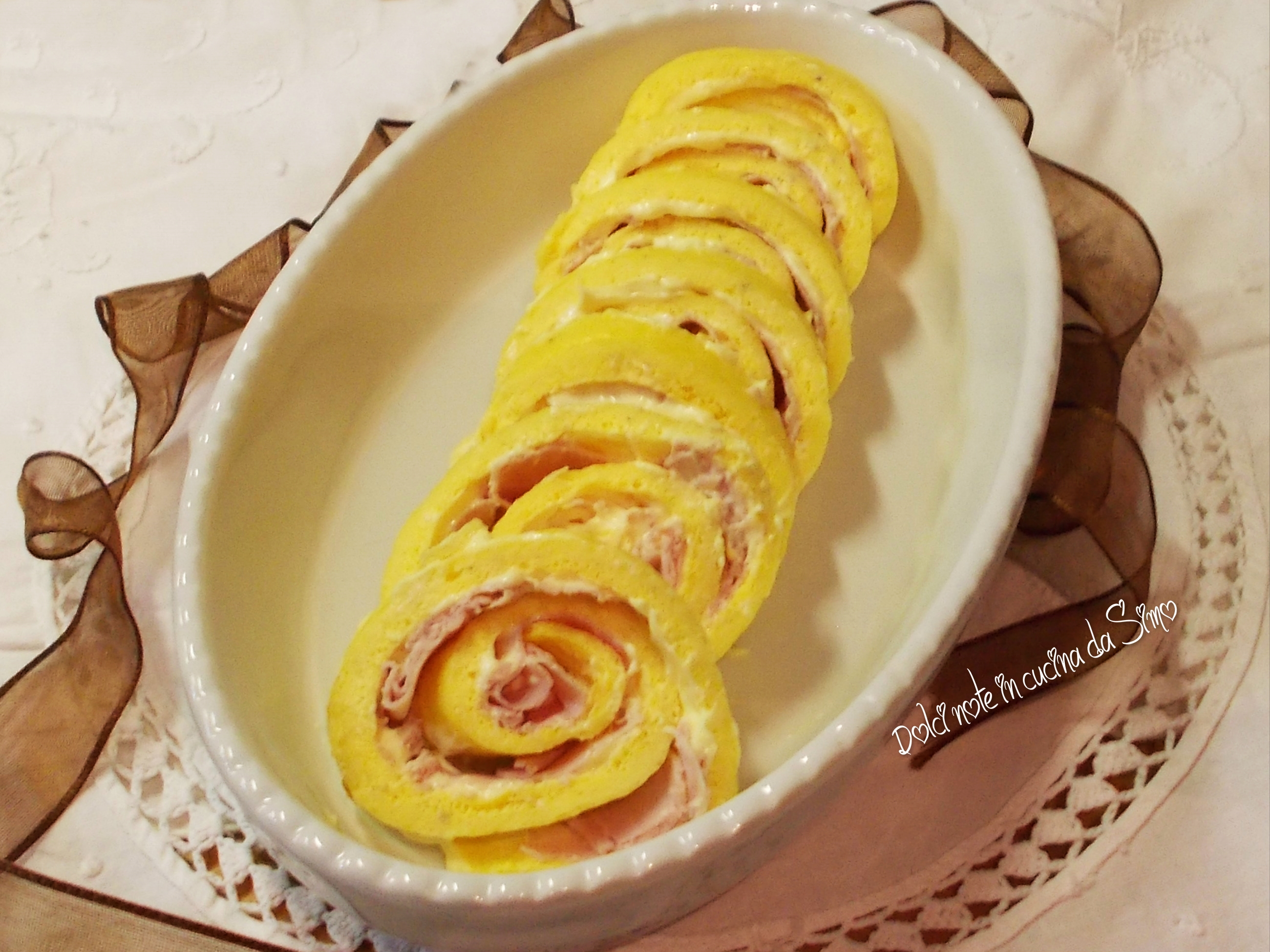 Rolle’ di frittata prosciutto e maionese