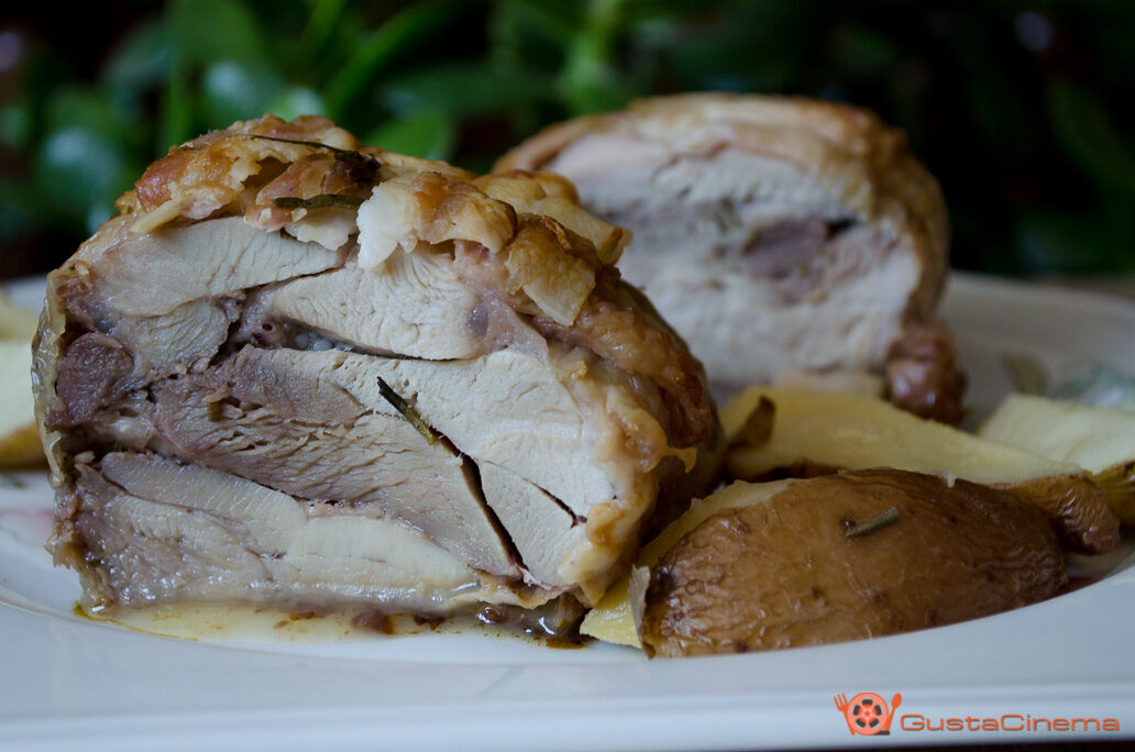 Rollè di tacchino con pancetta al forno