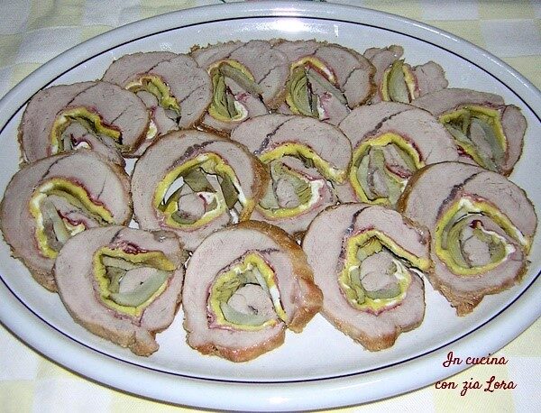 Rollè di vitello con carciofi