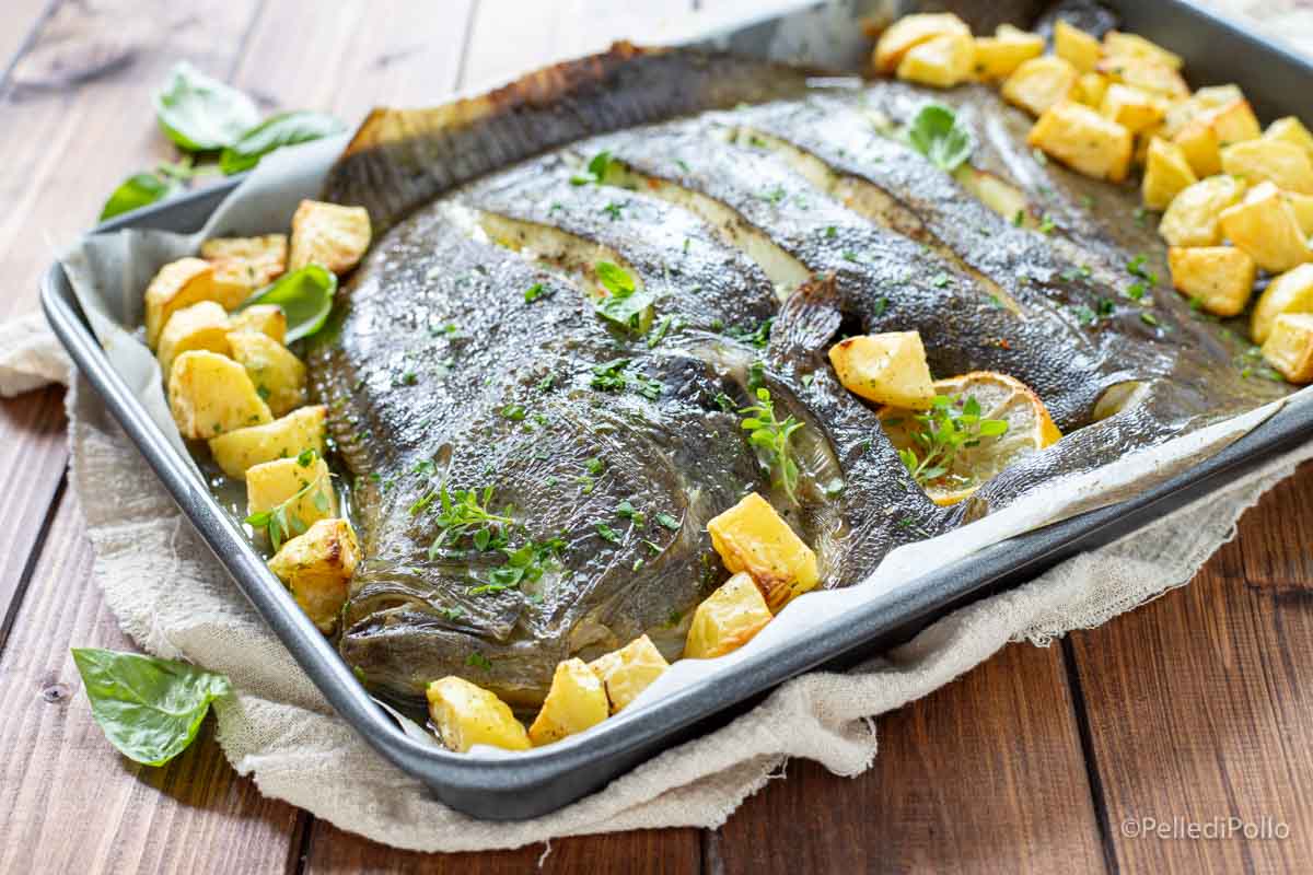 Rombo al forno con patate