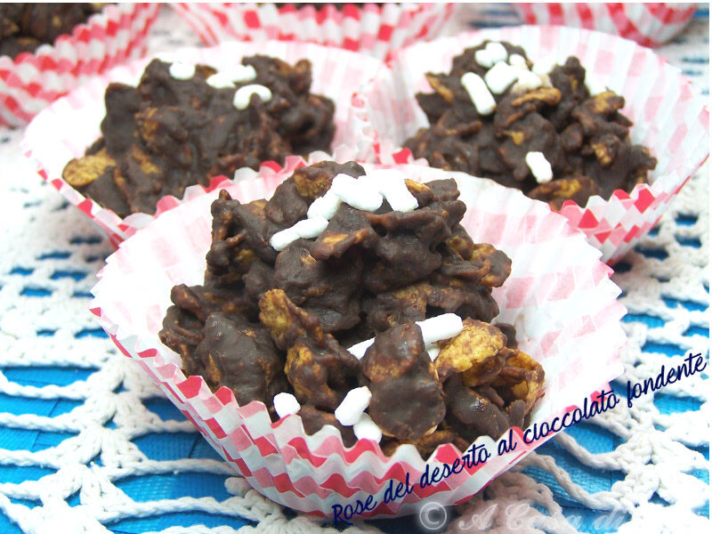 Rose del deserto al cioccolato fondente