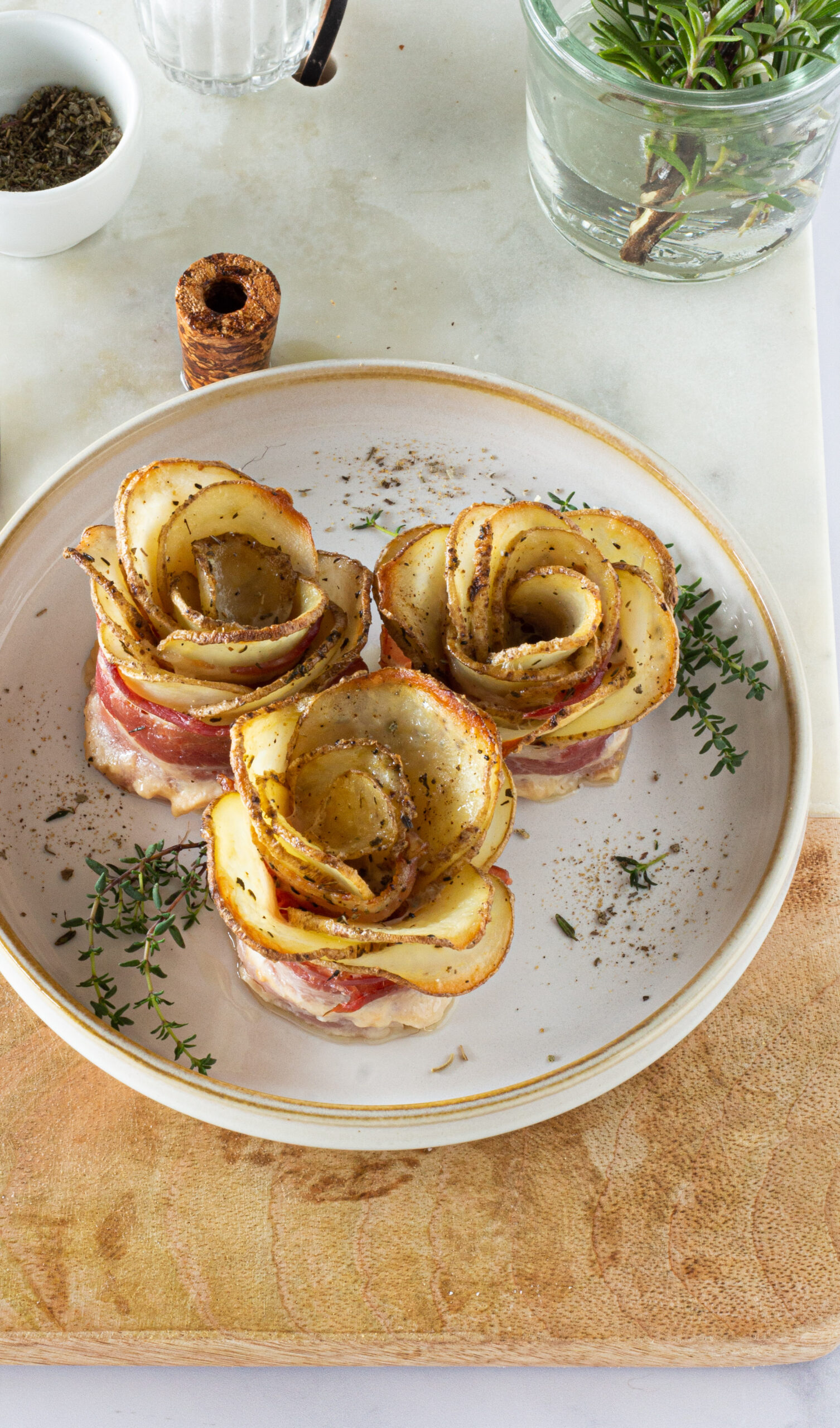 Rose di patate al forno