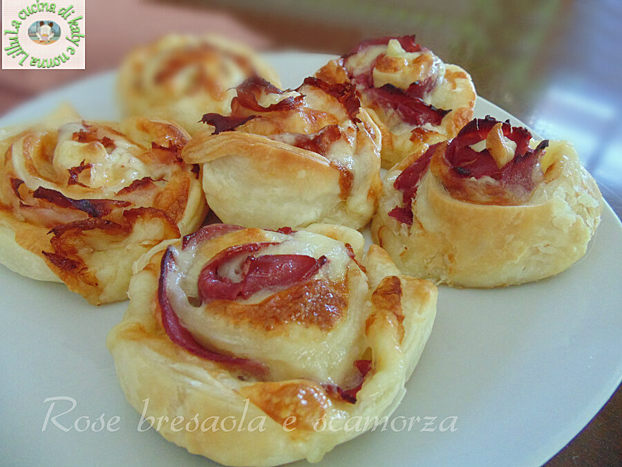 Rose di sfoglia bresaola e scamorza