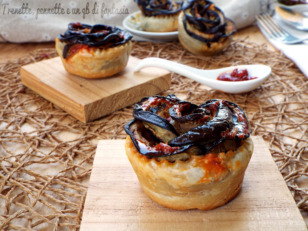 Rose di sfoglia con melanzane e nduja