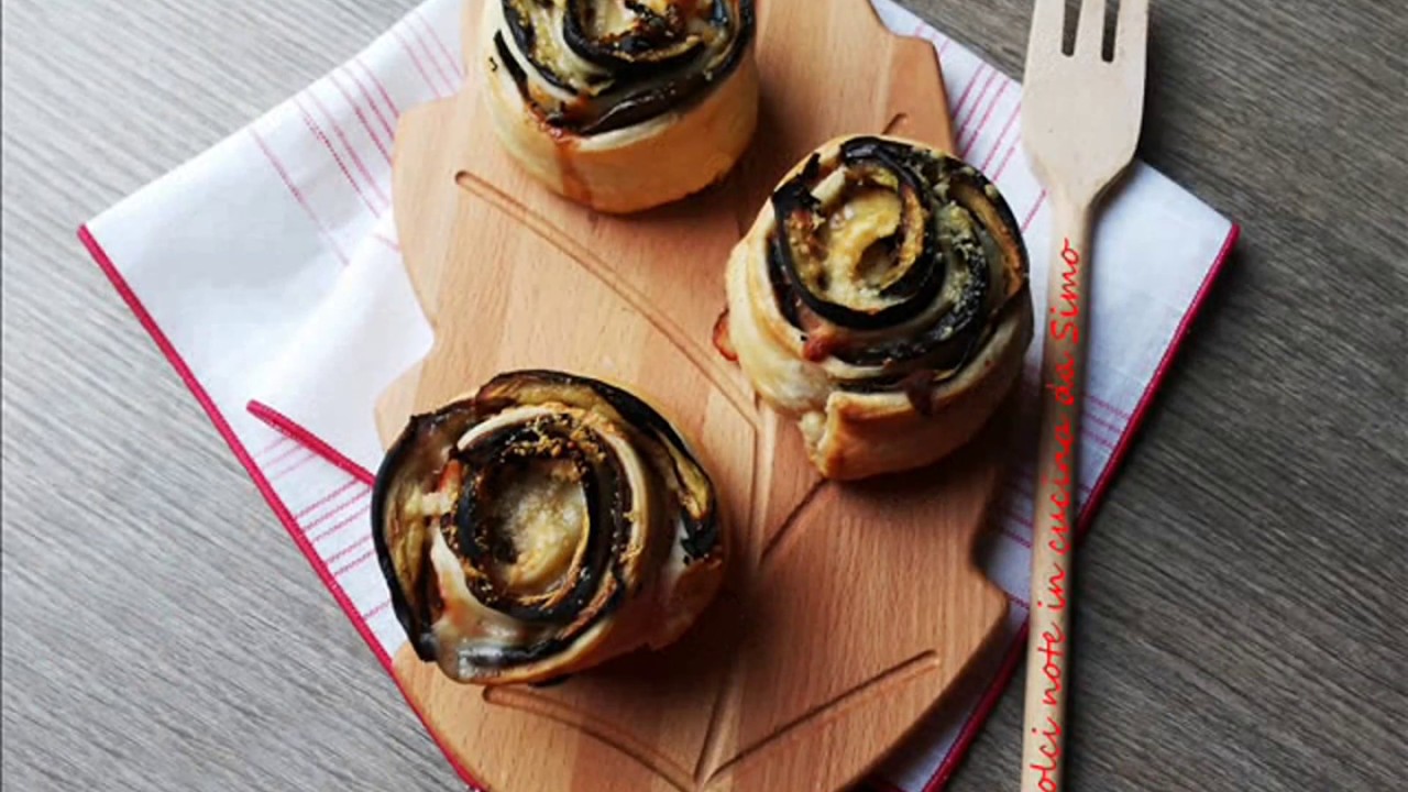 Roselline di melanzane e prosciutto