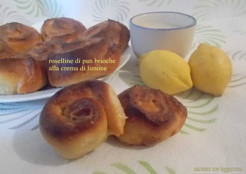 Roselline di pan brioche alla crema di limone – lievito madre