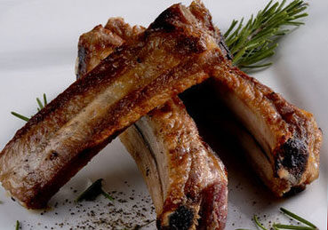 Rosticciana con rapini sfritti