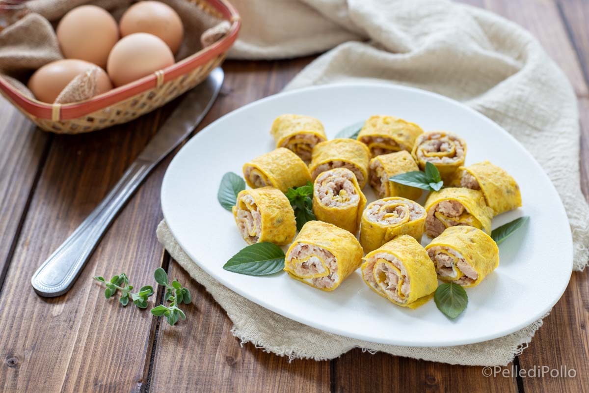 Rotolini di frittata al tonno