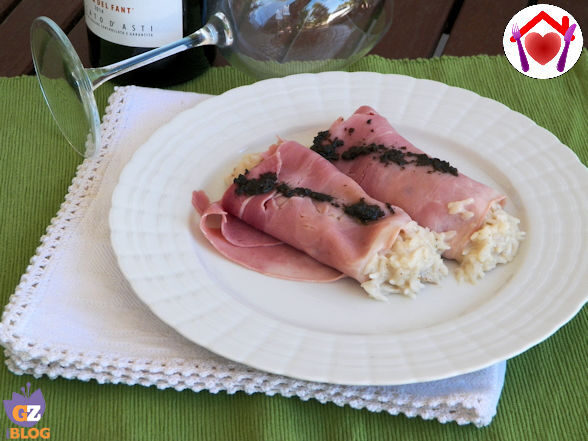 Rotolini di prosciutto e riso ai funghi