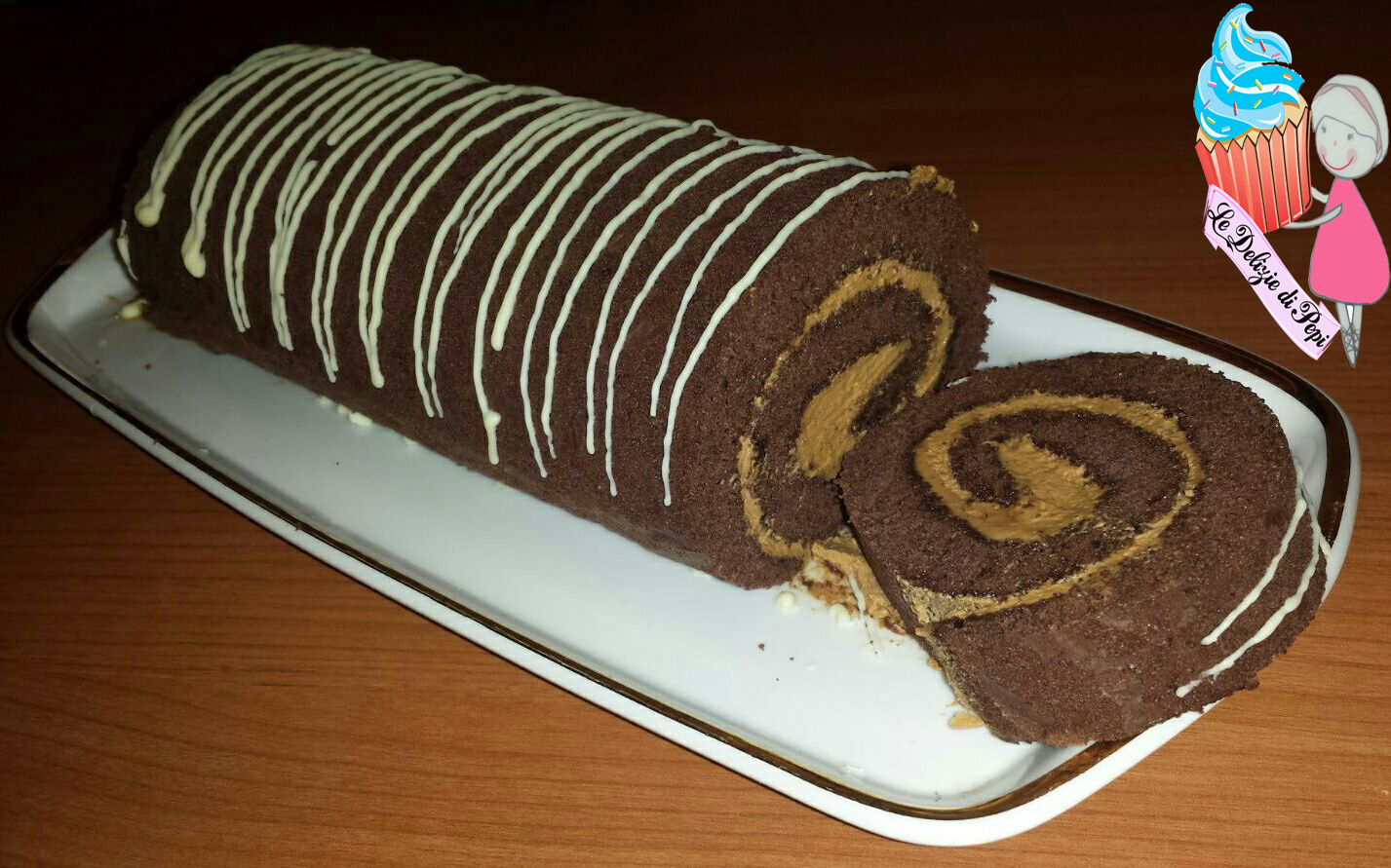 Rotolo al cacao con crema al mascarpone e caffè