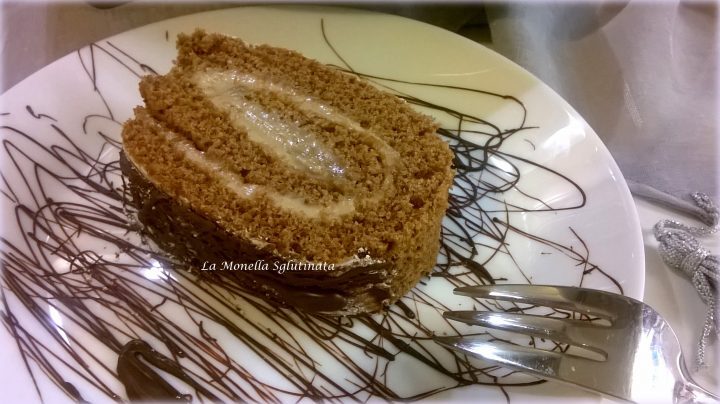 Rotolo al cacao con crema di marroni