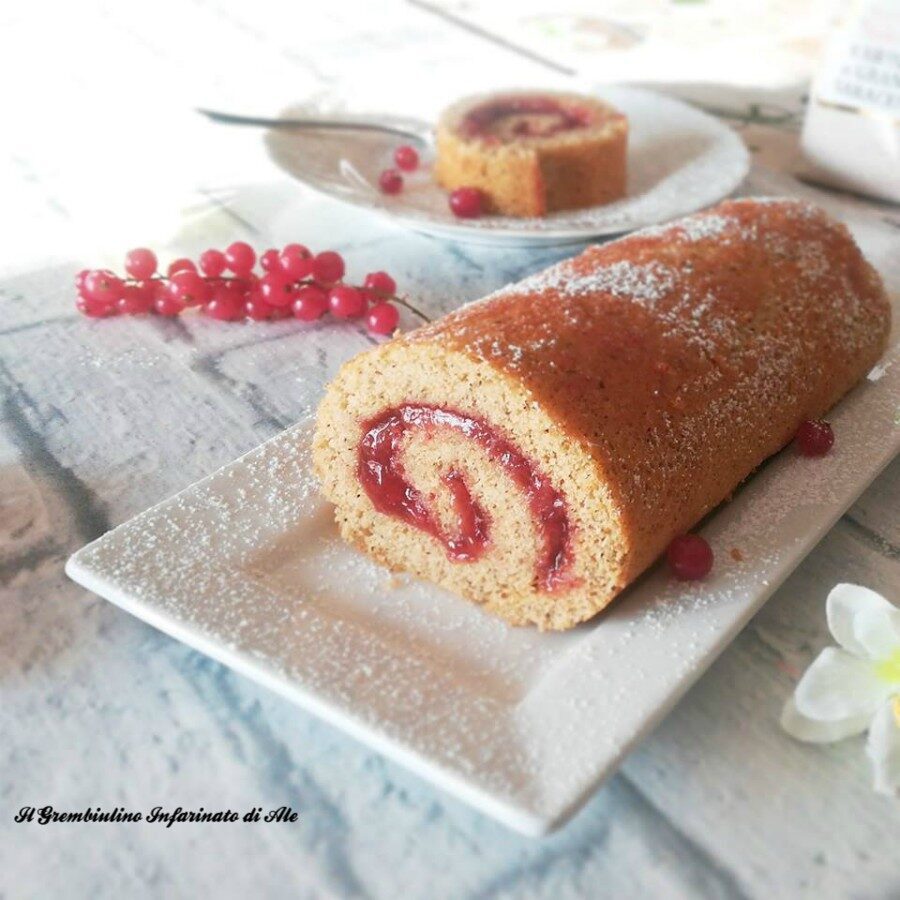 Rotolo al grano saraceno e marmellata di mirtilli rossi