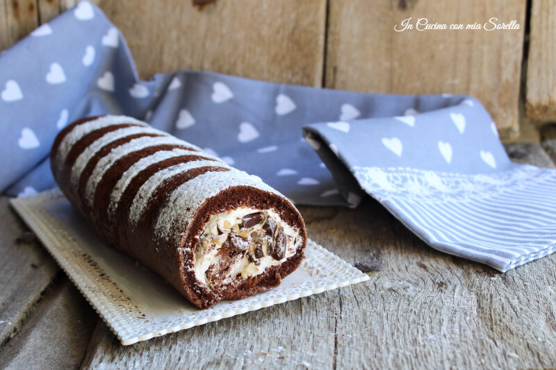 Rotolo cioccolato panna e nocciole