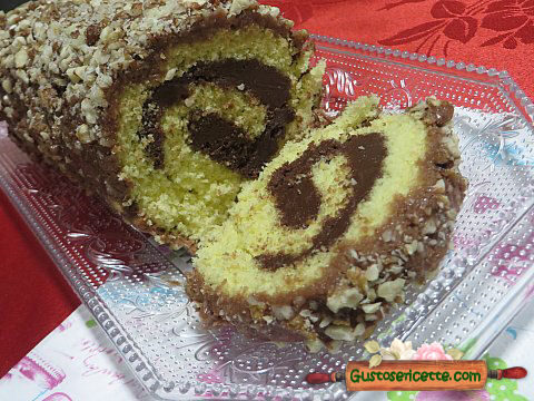 Rotolo con nutella e cioccolato