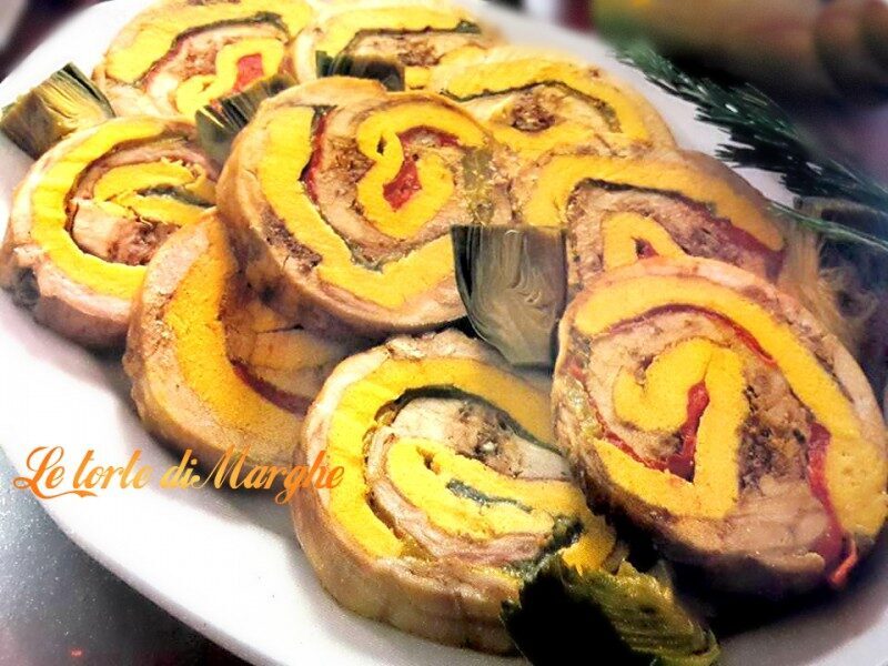 Rotolo di coniglio farcito