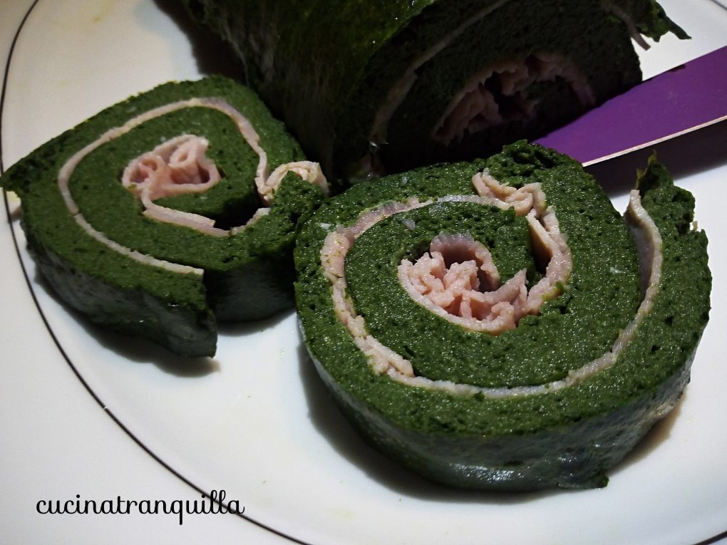 Rotolo di frittata agli spinaci