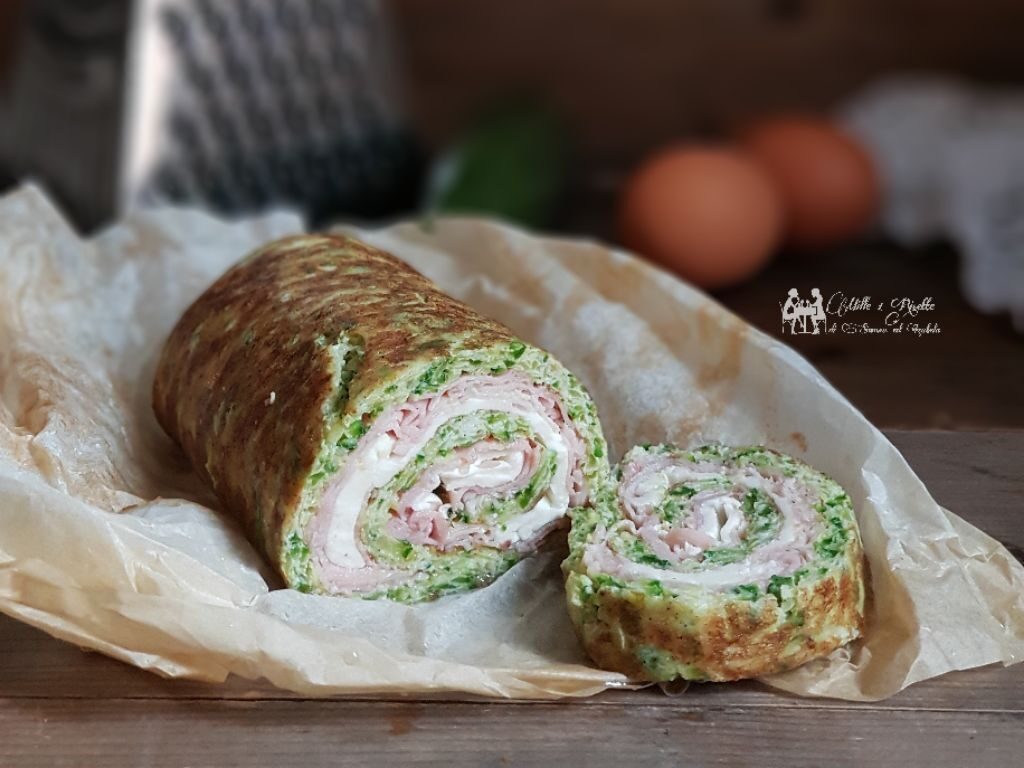 Rotolo di frittata alle zucchine al forno