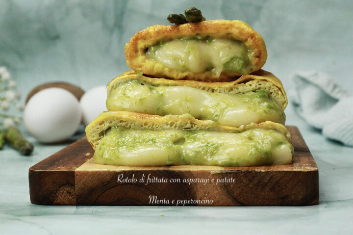Rotolo di frittata con asparagi e patate