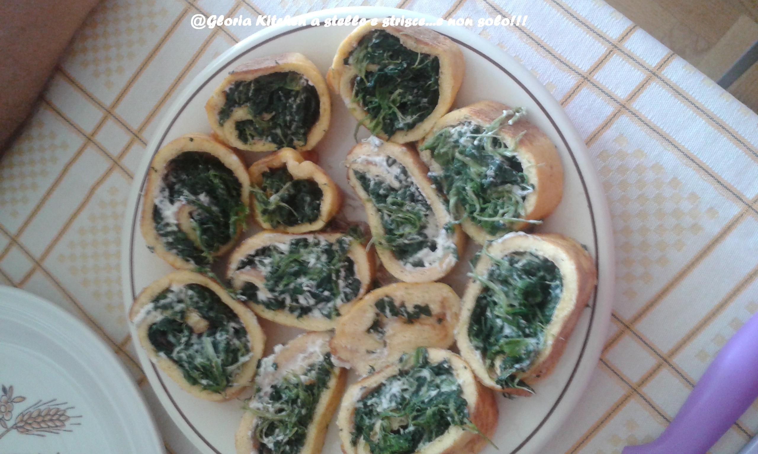 Rotolo di frittata con spinaci di gloria kitchenusa