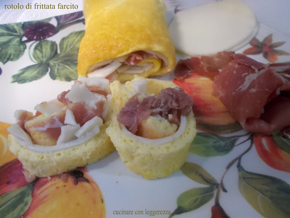 Rotolo di frittata farcito