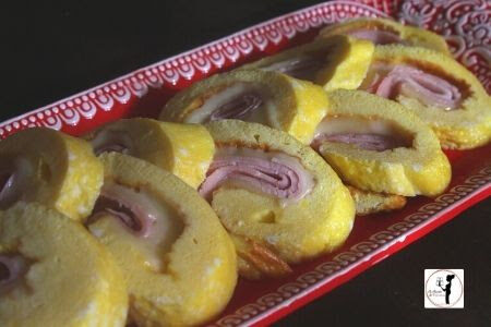 Rotolo di frittata filante con la friggitrice ad aria