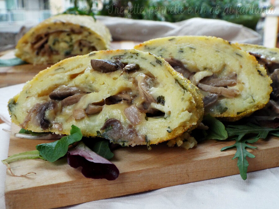 Rotolo di patate funghi e formaggio