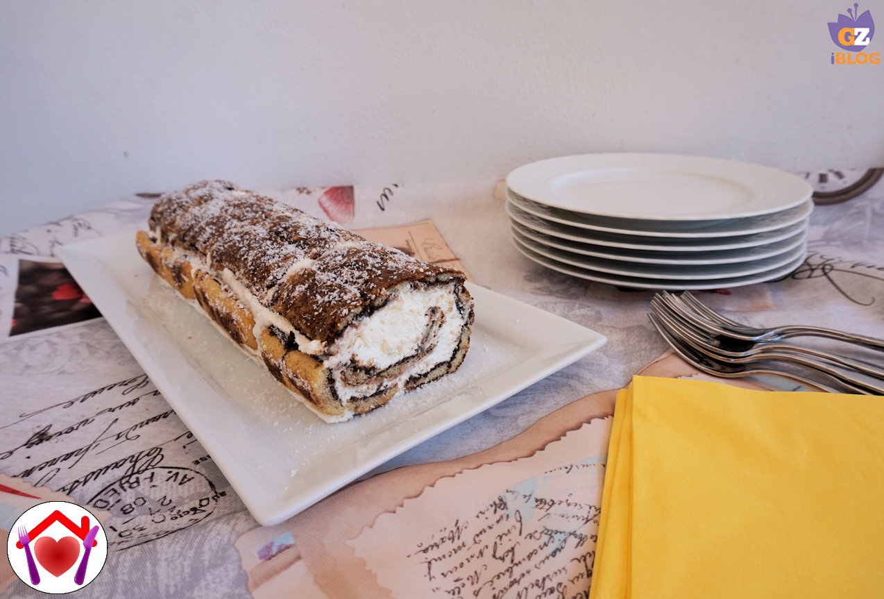 Rotolo di Pavesini al cocco e caffè