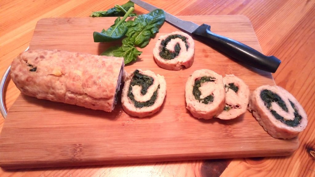 Rotolo di pollo e spinaci