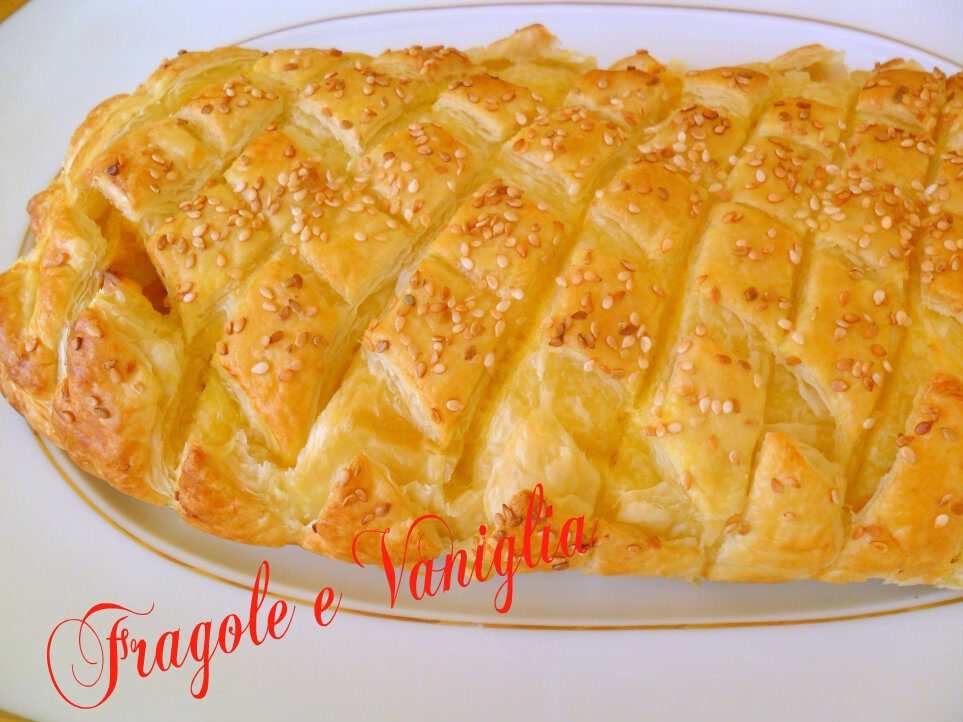 Rotolo di sfoglia con patate e mortadella