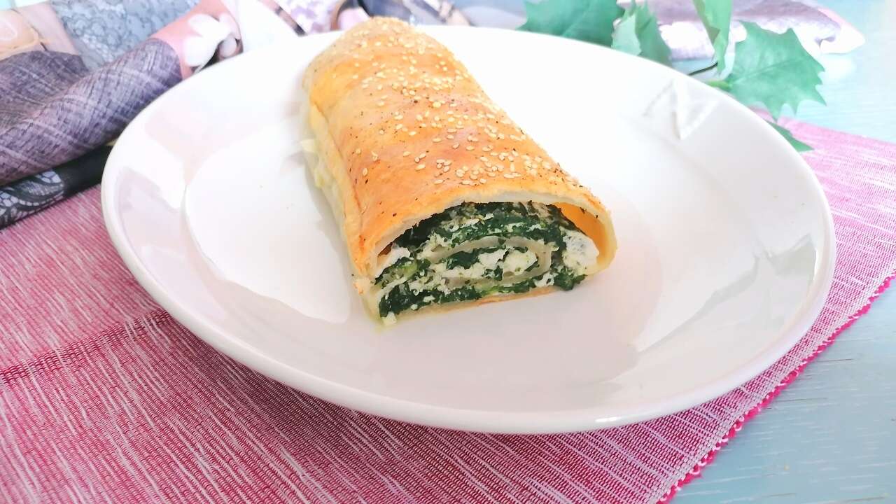 Rotolo di sfoglia ricotta e spinaci: super!