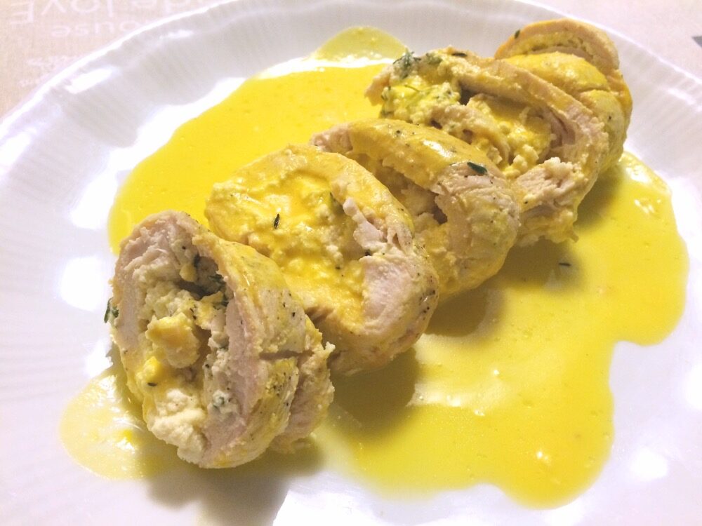 Rotolo di tacchino alla ricotta e zucca
