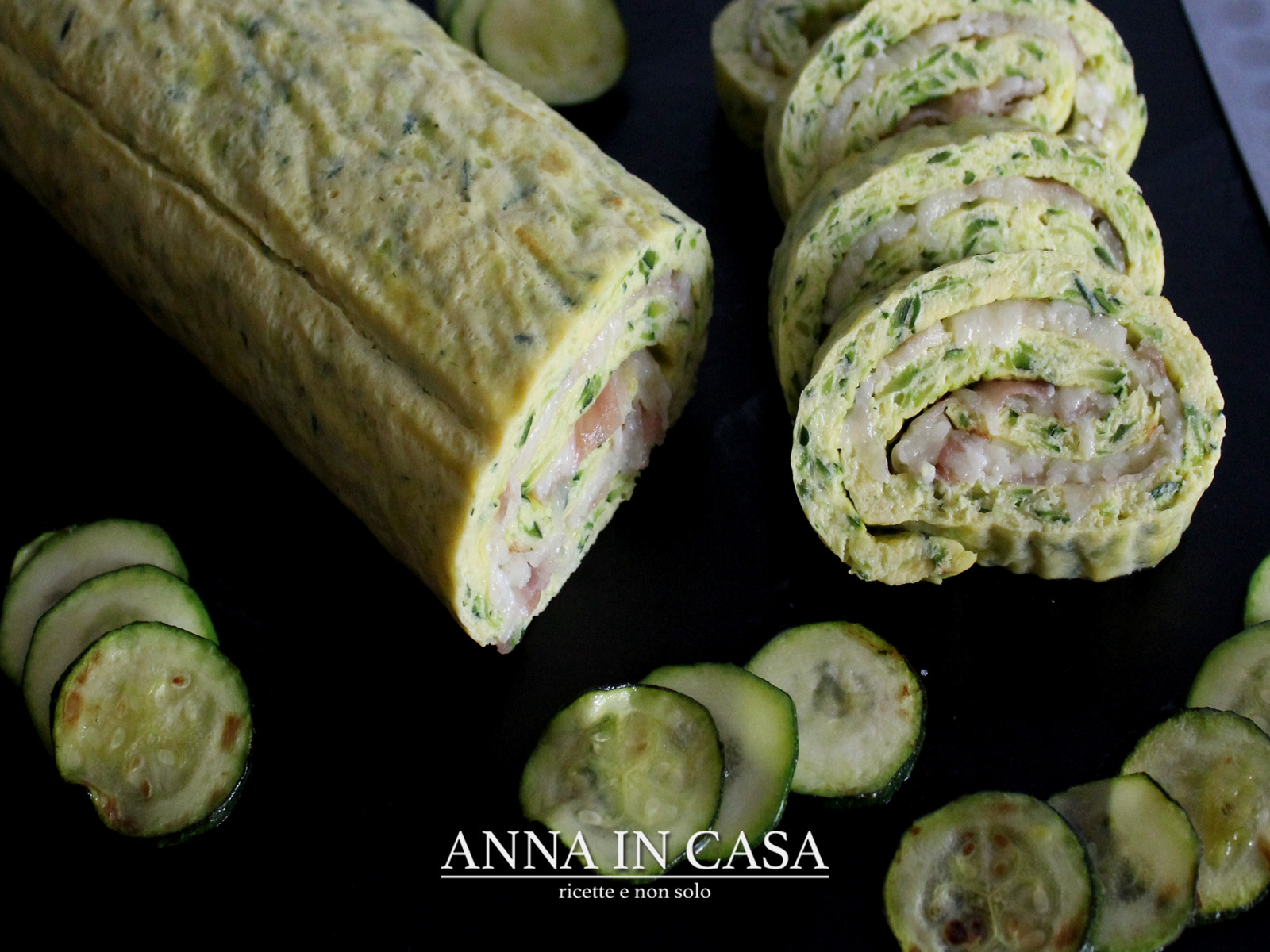 Rotolo di zucchine farcito