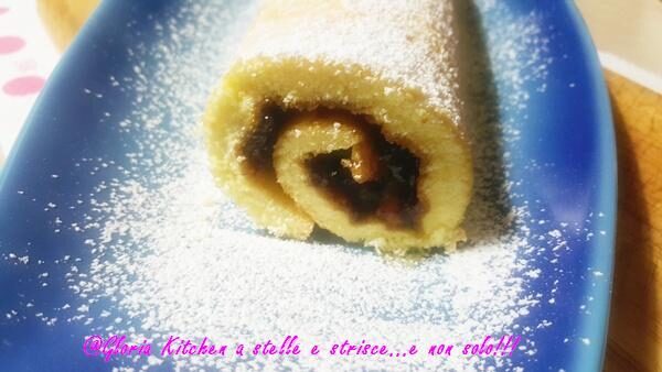 Rotolo dolce con confettura di amarene di gloria kitchenusa
