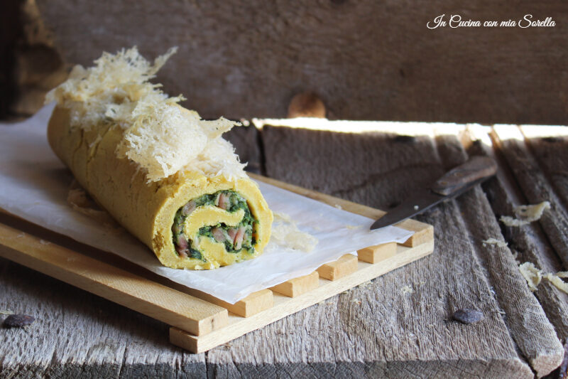 Rotolo salato ripieno agli spinaci