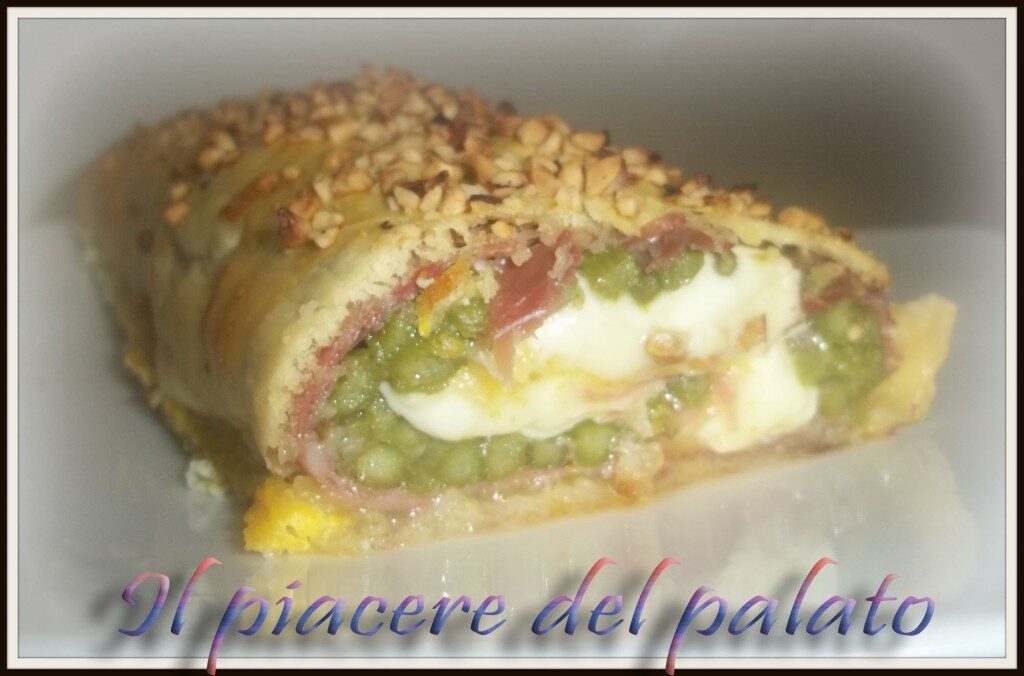 Rotolo sfizioso con crudo,brie e asparagine