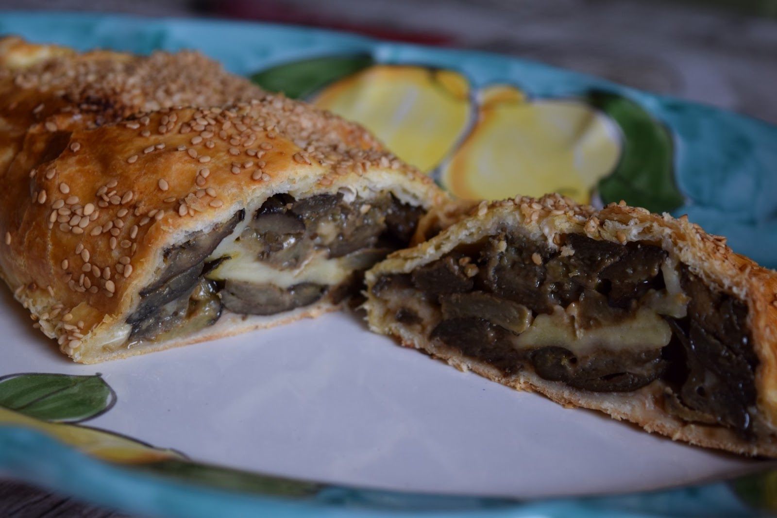 Rustico con melanzane e prosciutto