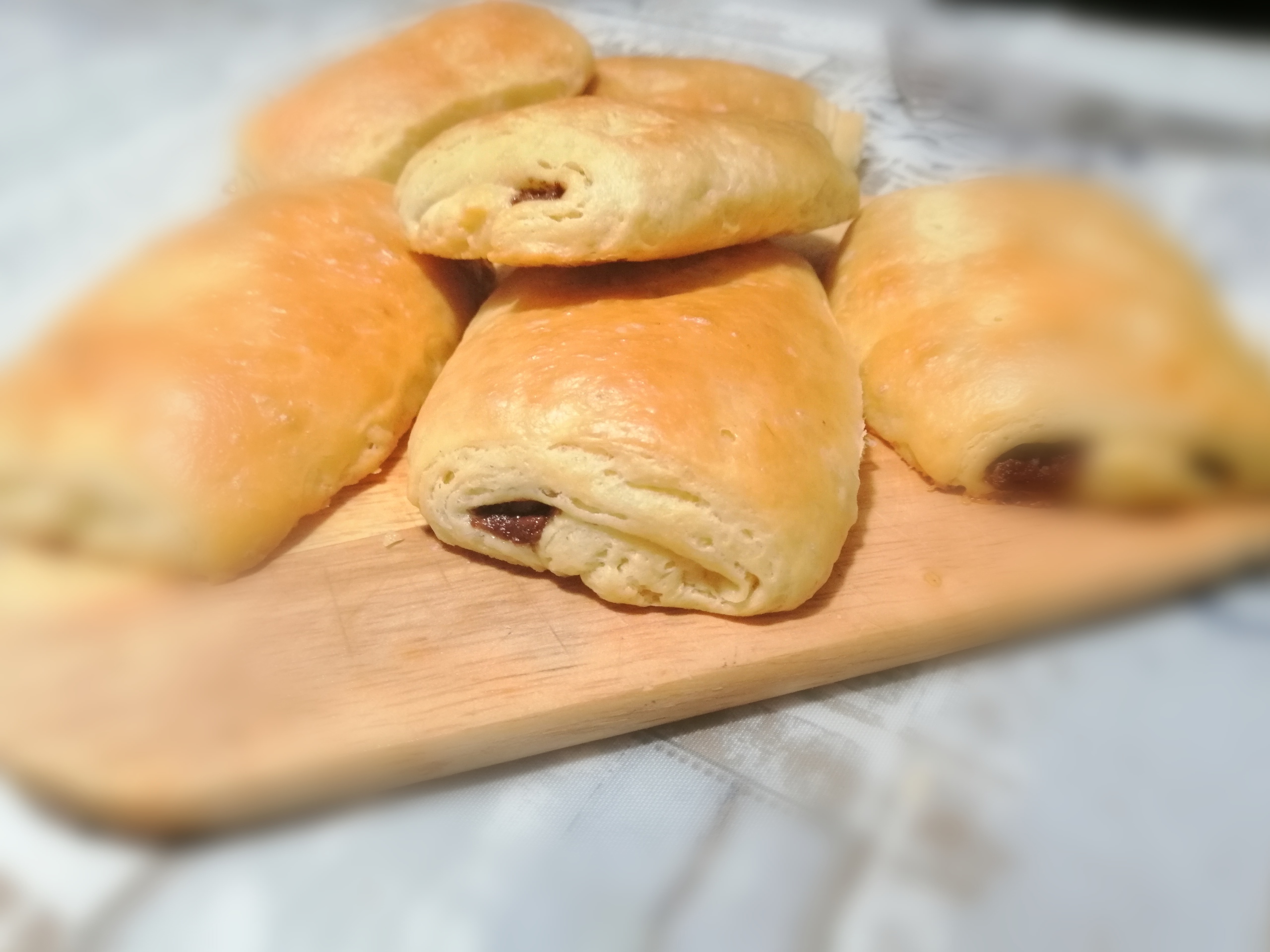 Saccottini al cioccolato con la macchina del pane