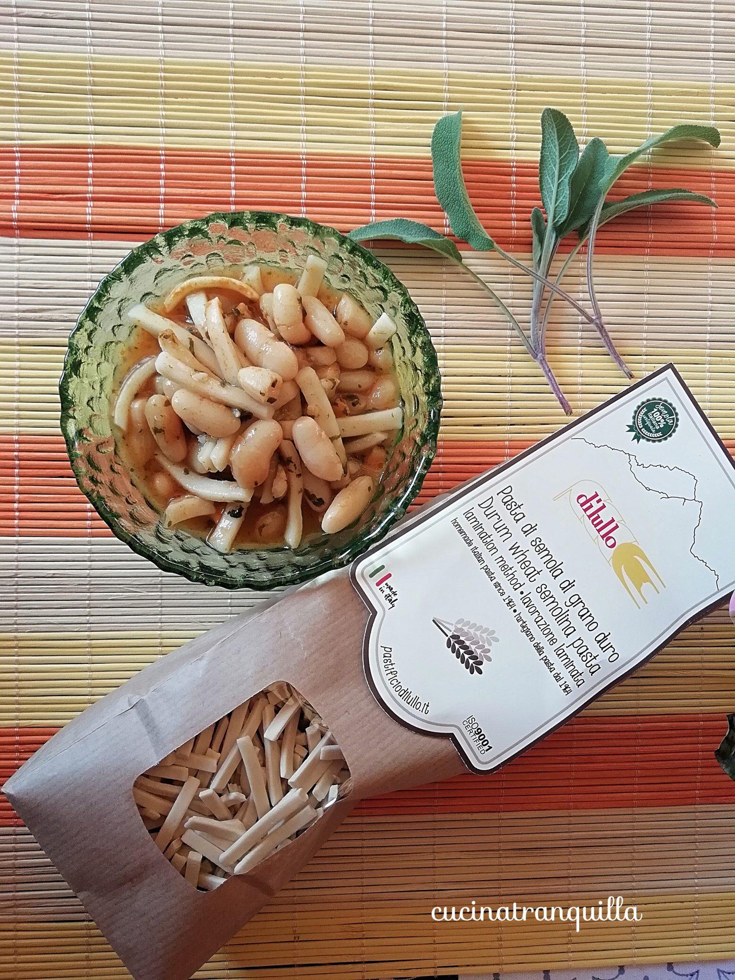Sagne con cannellini e cicorietta