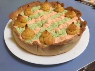 Saint honor salato, con mousse di salmone