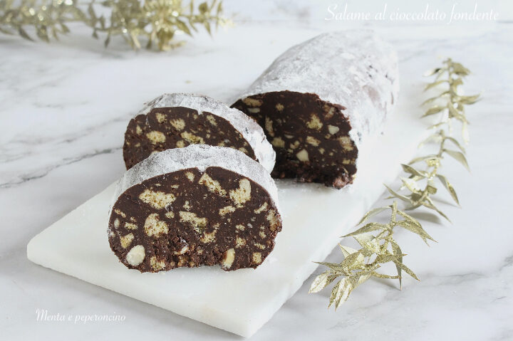 Salame al cioccolato fondente