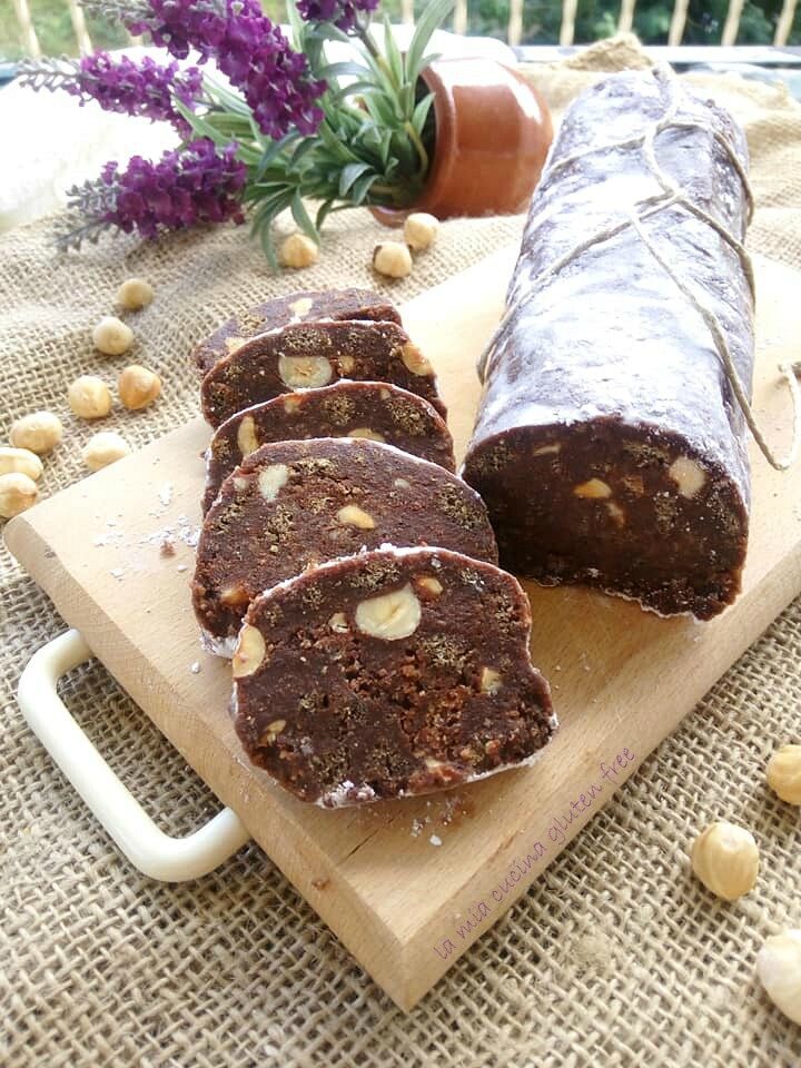 Salame di cioccolato senza uova senza glutine