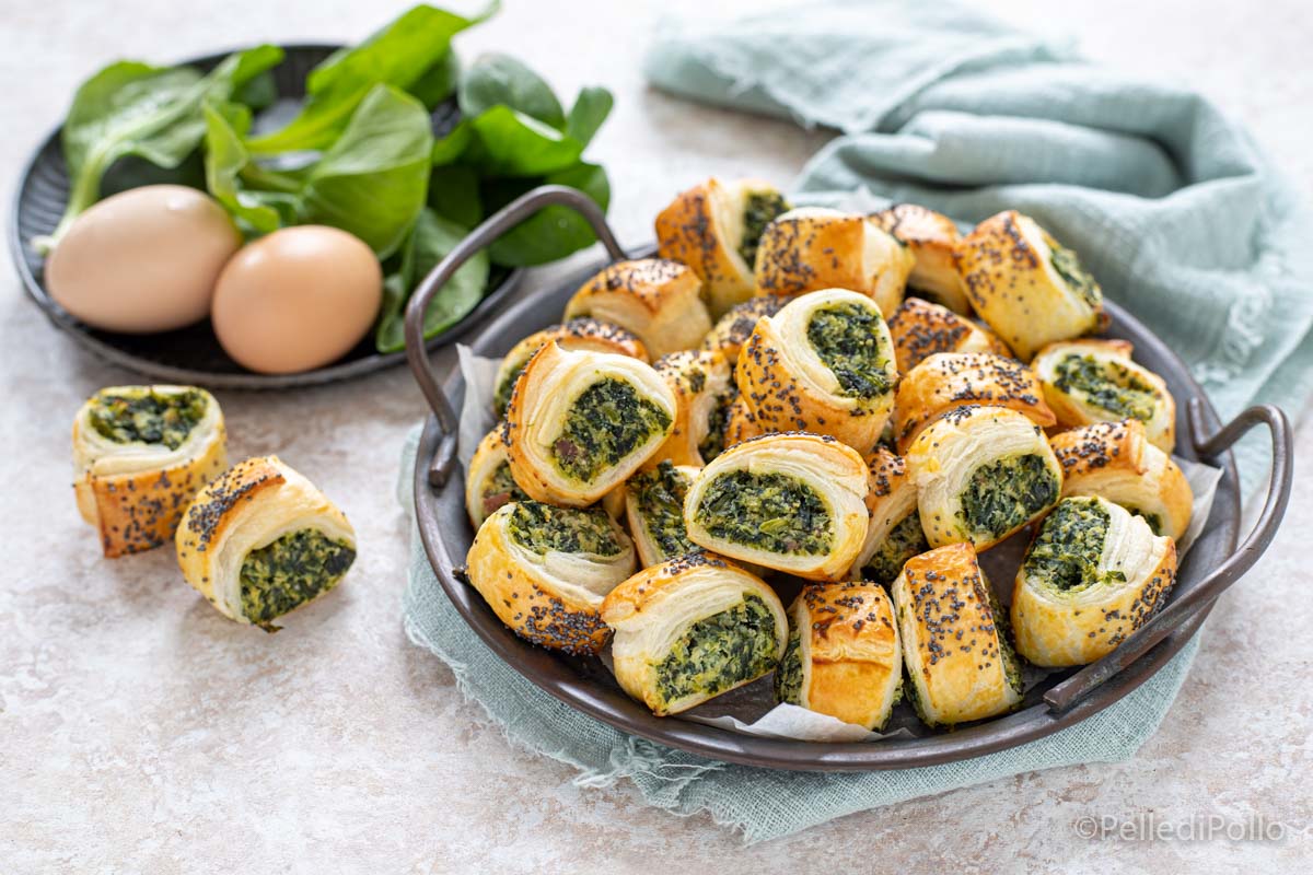 Salatini di sfoglia agli spinaci
