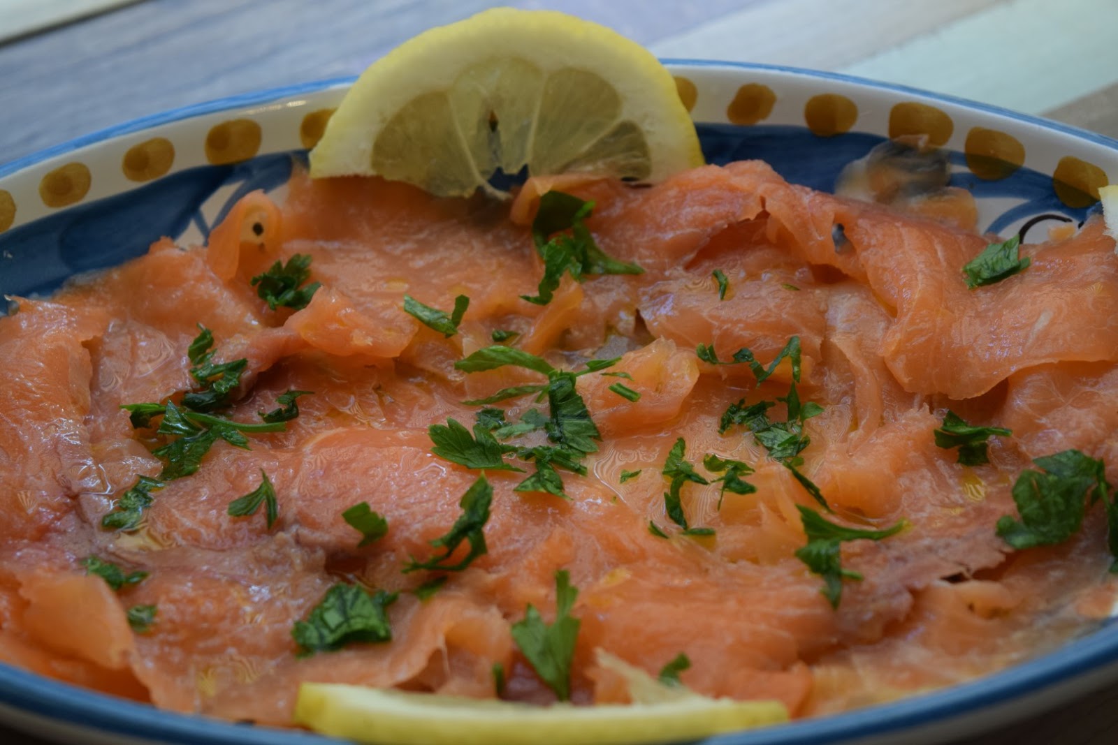 Salmone affumicato marinato